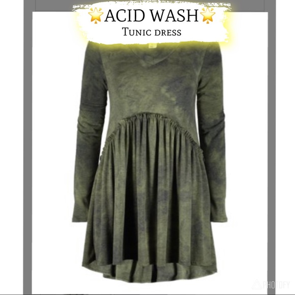 NEW•XL-2X•GIGI GORGEOUS ACID WASH SWING DRESS•NWT - Picture 3 of 12